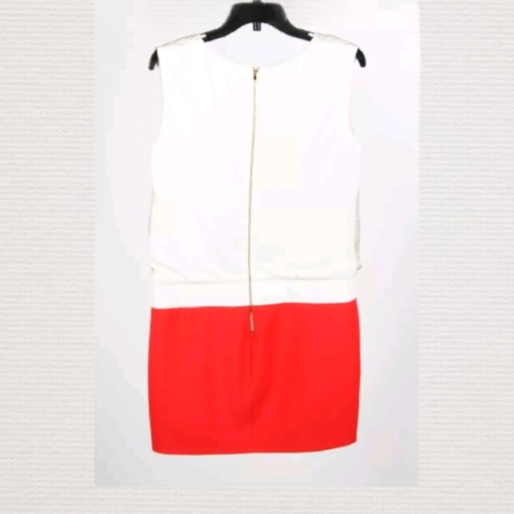 MAJE LAURELINE METALLIC COLORBLOCK DRESS 38/M - Picture 5 of 13